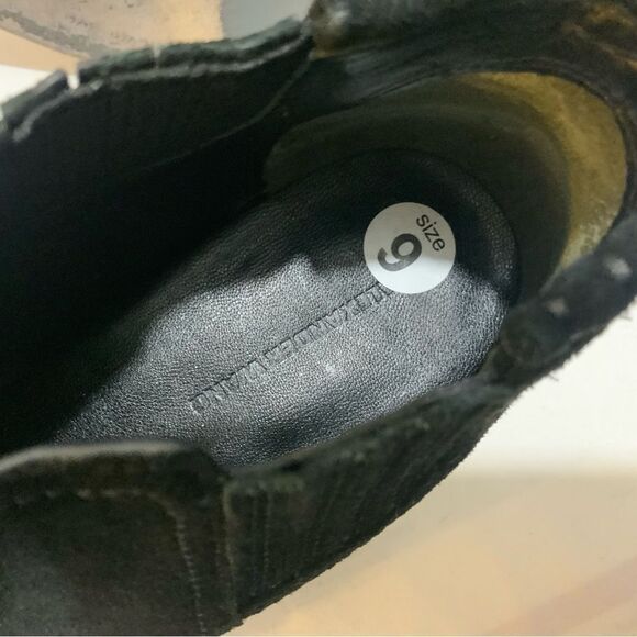 Alexander Wang Gabi Cut Out Boot 39.5 Black Suede Silver Metal Heel - Picture 13 of 15